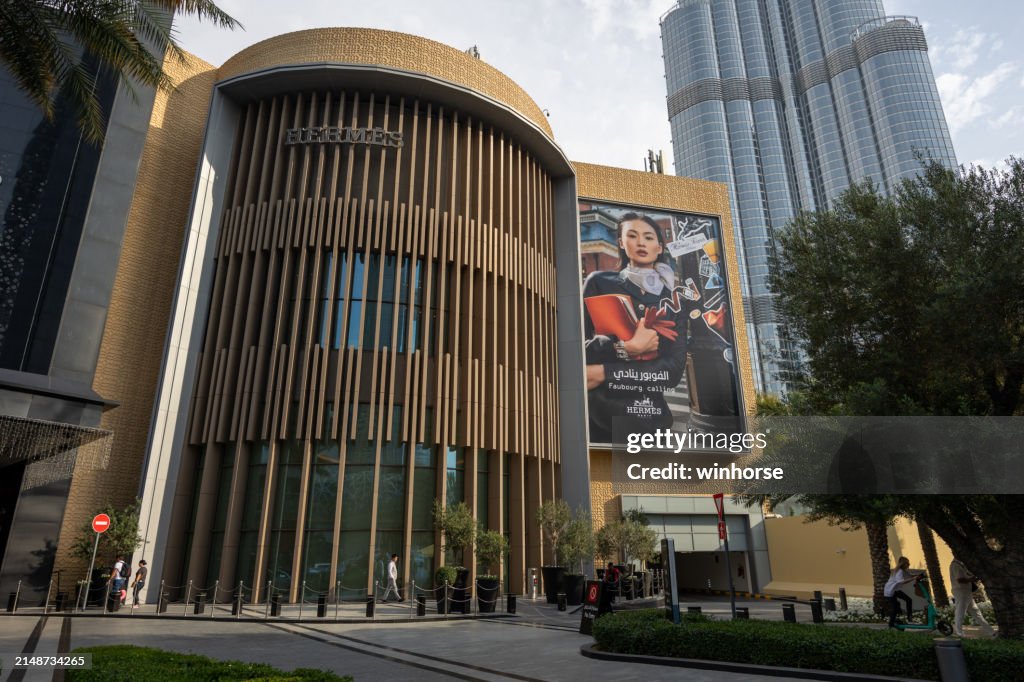 Hermès Store in Dubai Mall Fashion Avenue, Dubai, United Arab Emirates