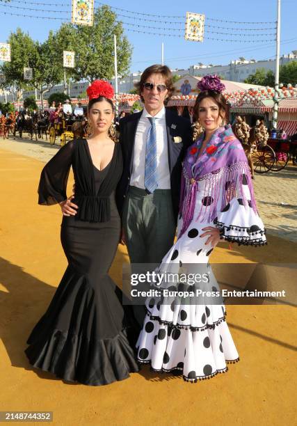 Juan Jose Padilla, his wife, Lidia Cabello, and their daughter, Paloma, at the April Fair, April 15 in Seville, Spain.