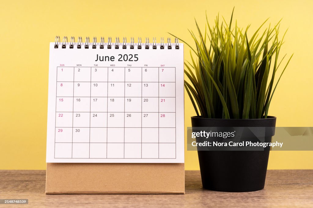 June 2025 Desk Calendar