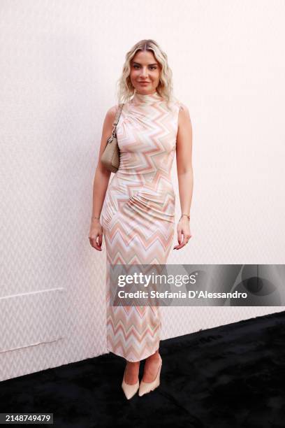 Veronica Ferraro attends the unveiling cocktails for the "Missoni | Roda En Plein Air" at Missoni Boutique Milano on April 15, 2024 in Milan, Italy.