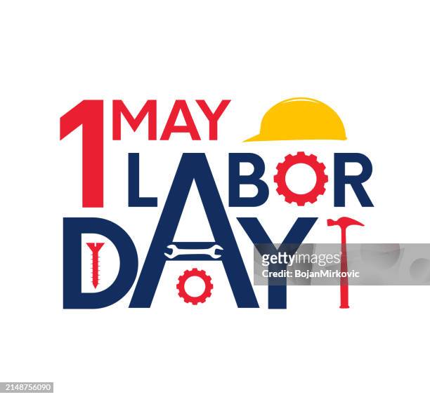 ilustrações, clipart, desenhos animados e ícones de dia do trabalhador, cartão 1º de maio. vetor - may day international workers day