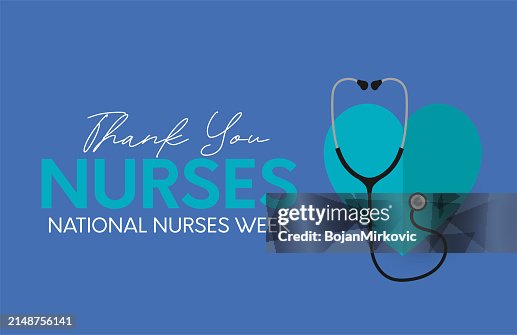 Merci infirmières, carte de la Semaine nationale des infirmières, affiche. Vecteur Merci infirmières, carte de la Semaine nationale des infirmières, affiche. Vecteur