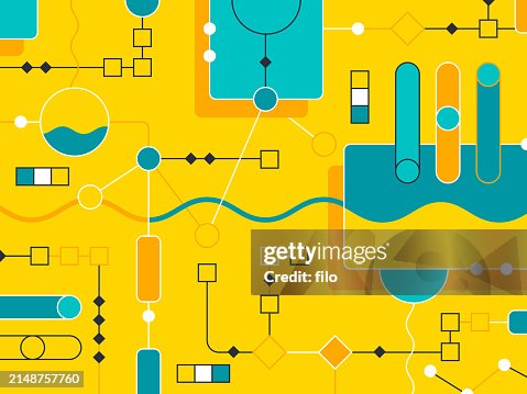 Modern Blueprint Prototype Design Abstract Background High-Res Vector ...