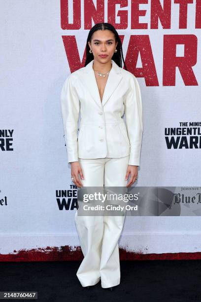 Sofia Bryant attends "The Ministry Of Ungentlemanly Warfare" New York Premiere at AMC Lincoln Square Theater on April 15, 2024 in New York City.