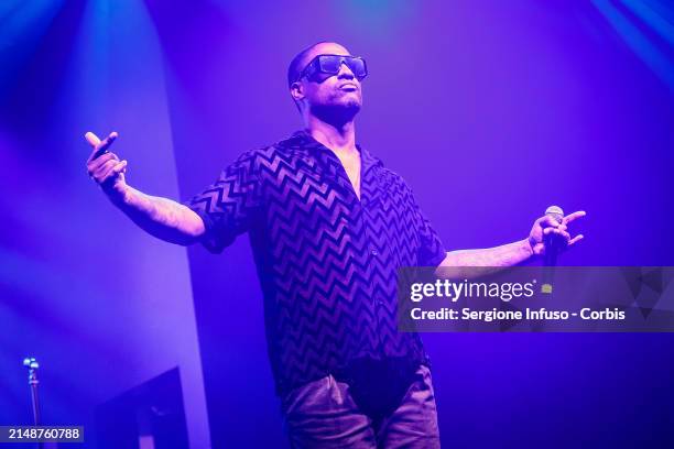 Simon Webbe of Blue performs at Fabrique on April 15, 2024 in Milan, Italy.