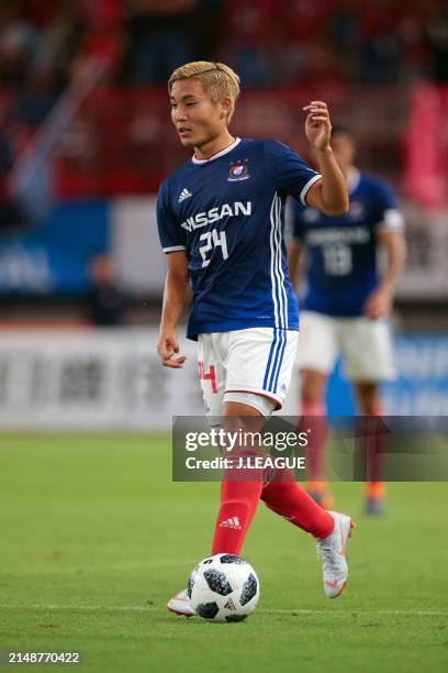 Ryosuke Yamanaka of Yokohama F.Marinos in action during the J.League J1 match between Kashima Antlers and Yokohama F.Marinos at Kashima Soccer...