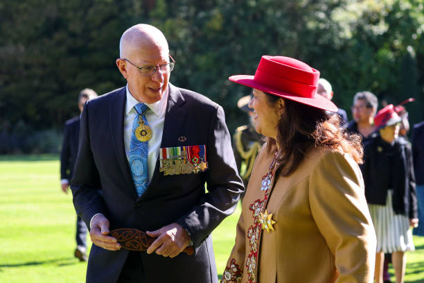 NZL: Australian Governor General Attends Welcome Ceremony Ahead During New Zealand State Visit