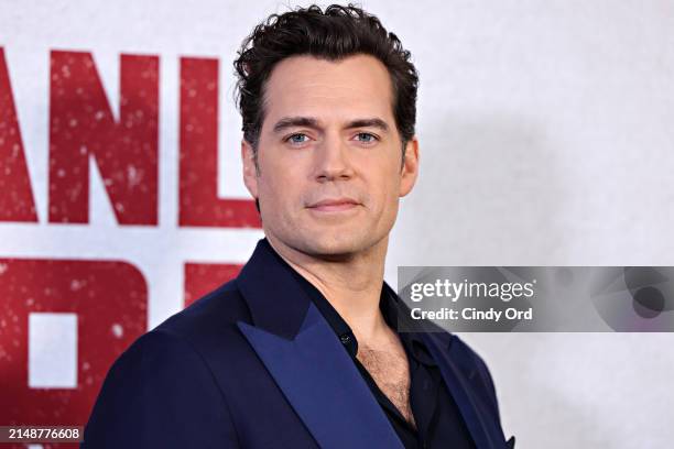 Henry Cavill attends the "The Ministry Of Ungentlemanly Warfare" New York Premiere at AMC Lincoln Square Theater on April 15, 2024 in New York City.