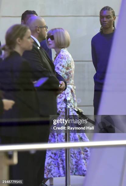 Anna Wintour is seen outside the Dior Fashion Show in Brooklyn on April 15, 2024 in New York City.