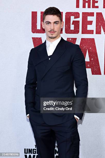Hero Feinnes Tiffin attends the "The Ministry Of Ungentlemanly Warfare" New York Premiere at AMC Lincoln Square Theater on April 15, 2024 in New York...