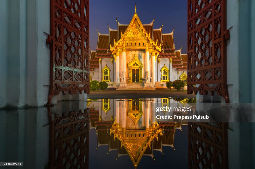 Thailand temple.Wat Benchamabophit are big temple in Bangkok Thailand