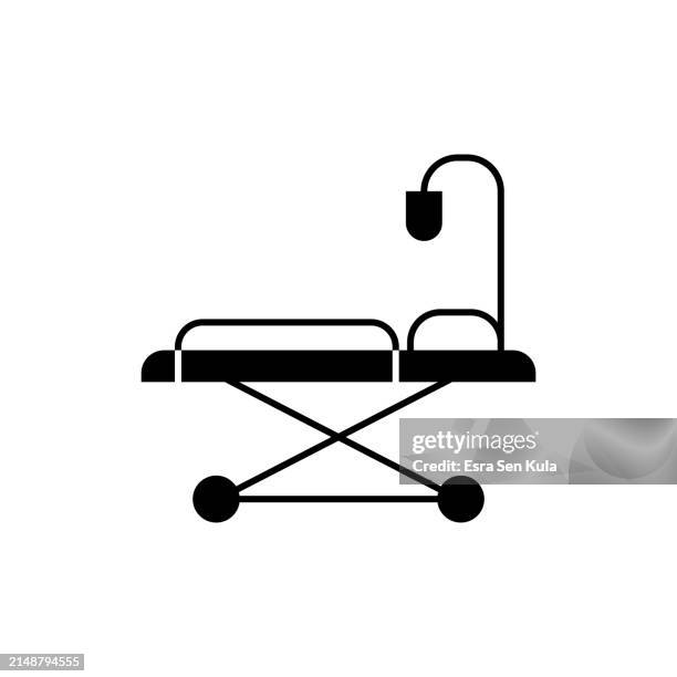 stretcher solid icon design. suitable for infographics, web pages, mobile apps, ui, ux, and gui design. - clinic stock illustrations