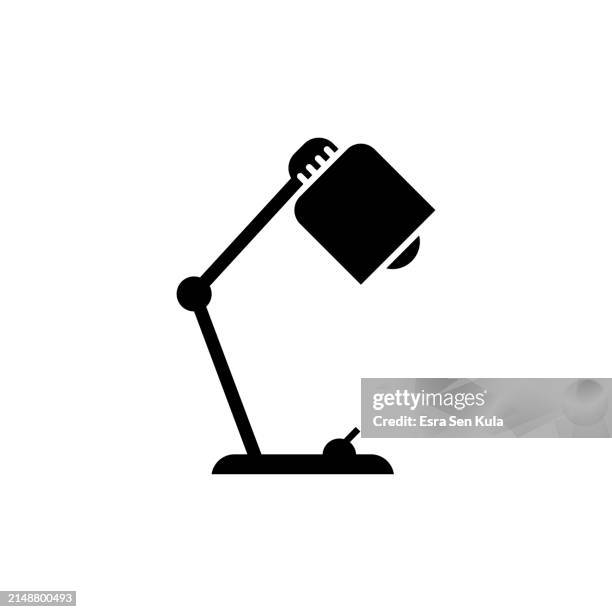 office work solid icon design. suitable for infographics, web pages, mobile apps, ui, ux, and gui design. - angle poise lamp stock illustrations
