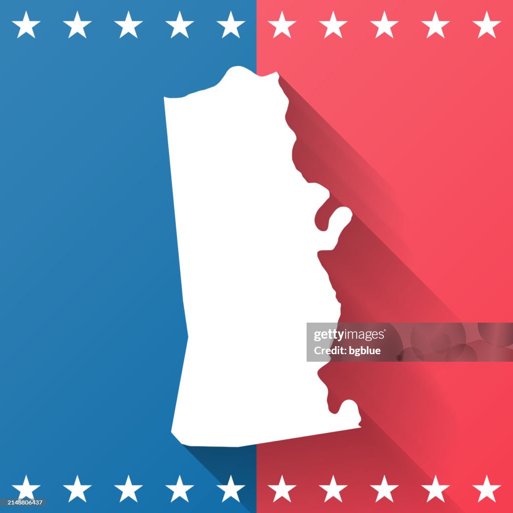 Kenton County, Kentucky. Map on blue and red background