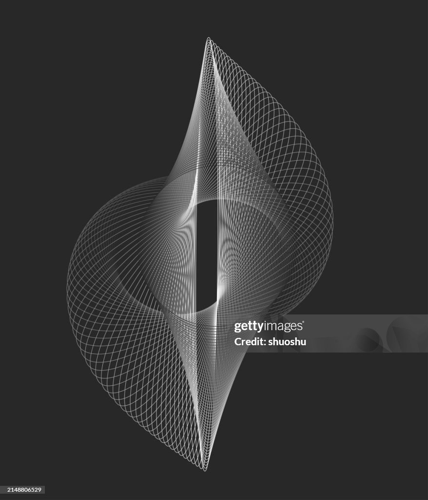 Abstract Black And White Curve Dynamic Electrical Technology Line ...