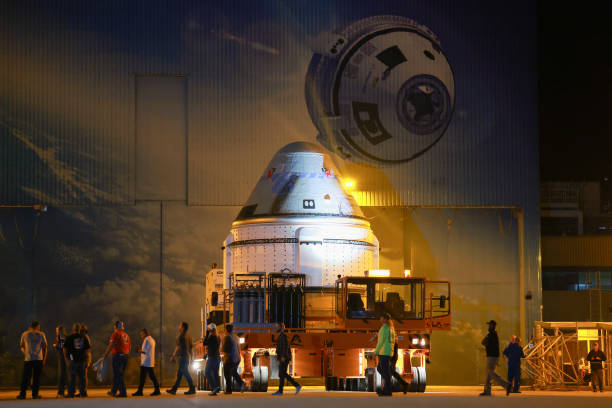 FL: The Boeing CST-100 Starliner Spacecraft Is Rolled Out To Launch Ahead Of Its May Launch