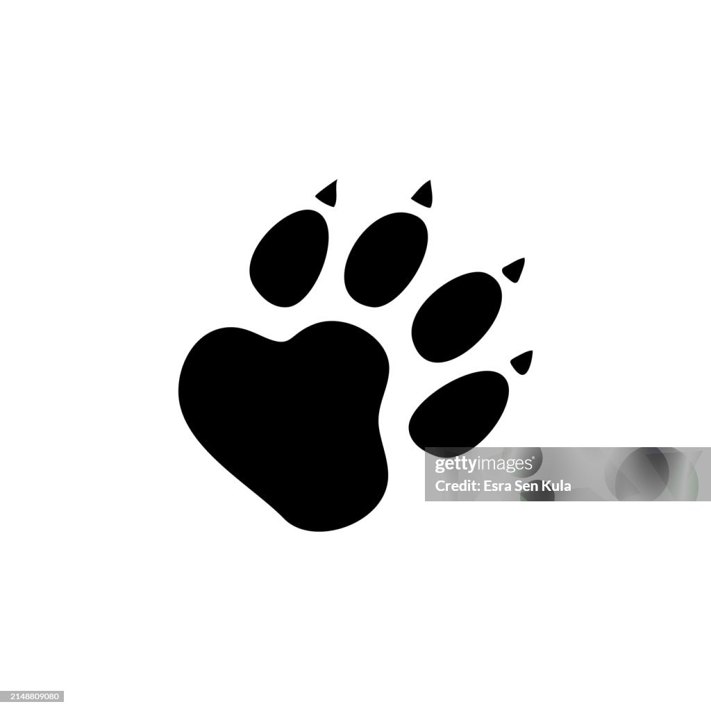 Wild Animal Footpath Solid Icon Design. Suitable for Infographics, Web Pages, Mobile Apps, UI, UX, and GUI design.