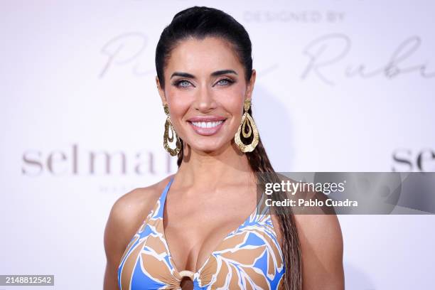 Pilar Rubio presents Selmark Mare collection at Finca La Gaviota on April 16, 2024 in Madrid, Spain.