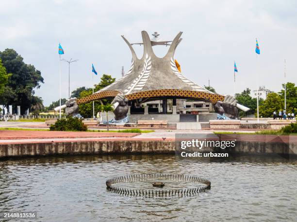 mausoleum of laurent-desire kabila in kinshasa in dr congo - kinshasa stock pictures, royalty-free photos & images