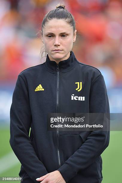 The Juventus footballer Cecilia Salvai during the Serie A womens match Roma v Juventus at the Stadio Tre Fontane. Rome , April 15th, 2024