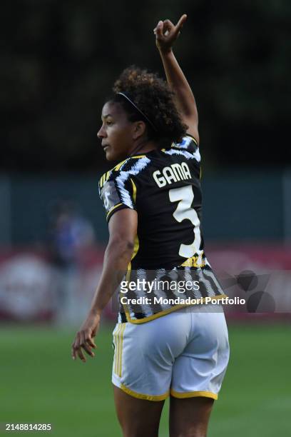 The Juventus footballer Sara Gama during the Serie A womens match Roma v Juventus at the Stadio Tre Fontane. Rome , April 15th, 2024