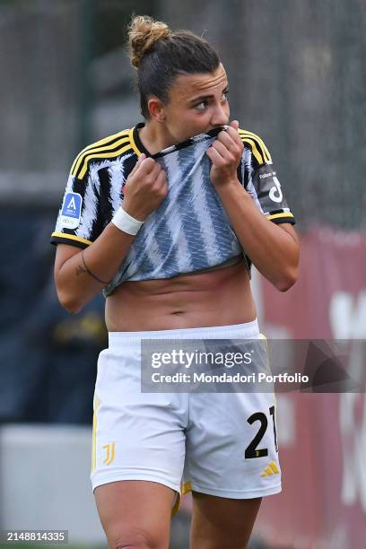 The Juventus footballer Arianna Caruso during the Serie A womens match Roma v Juventus at the Stadio Tre Fontane. Rome , April 15th, 2024