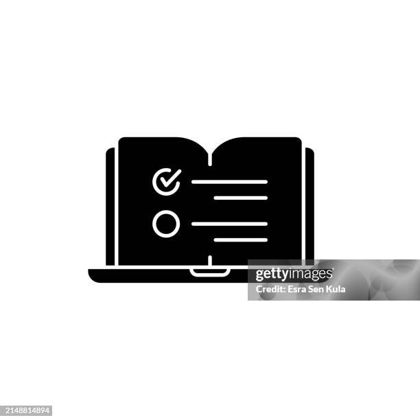 illustrazioni stock, clip art, cartoni animati e icone di tendenza di online quiz solid icon design. adatto per infografiche, pagine web, app mobili, ui, ux e progettazione di gui. - solido