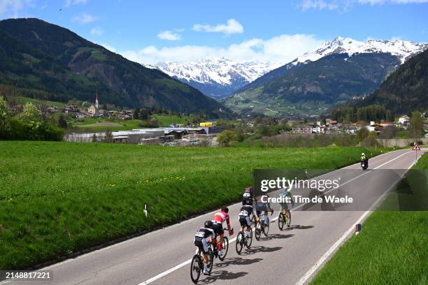 Patrick Gamper of Austria and Team Bora – Hansgrohe, Alessandro De Marchi of Italy and Team Jayco AlUla, Atsushi Oka of Japan and Team JCL Team UKYO,...