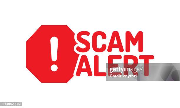 ilustraciones, imágenes clip art, dibujos animados e iconos de stock de ilustración vectorial de banner de alerta de estafa. ataque de piratas informáticos, seguridad web, estafa de phishing, seguridad de red, seguridad de internet. - ícono de notificación