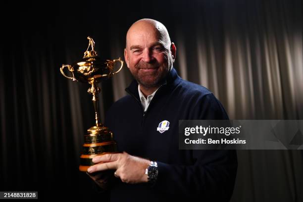 Thomas Bjorn of Denmark, pictured here on April 9th 2024, is named as Luke Donald's second European 2025 Ryder Cup Vice Captain at IMG Studios on...