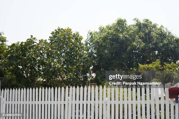 wooden fence - tuinhek stockfoto's en -beelden