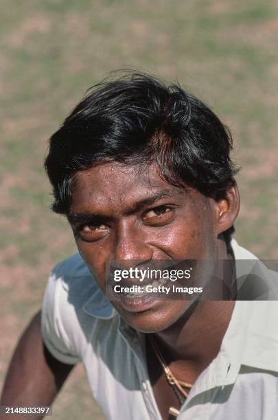 India leg spin bowler Laxman Sivaramakrishnan pictured during the 1st Test Match between India and England at the Wankhede Stadium in Bombay, India...