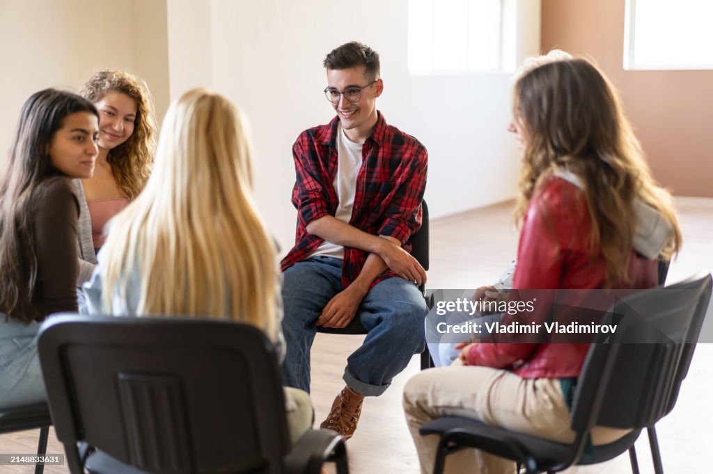 Students supporting each other