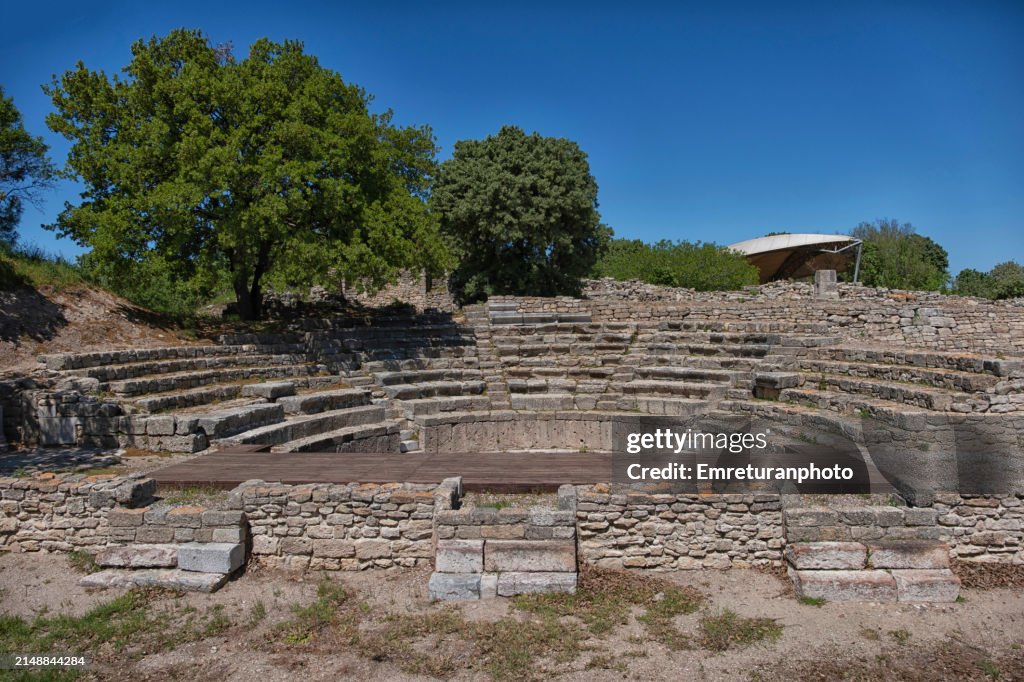 Small amphitheater in the ancient city ruins.