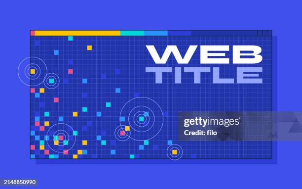 webpage title tech grid signal artificial intelligence abstract background - radar detector stock illustrations