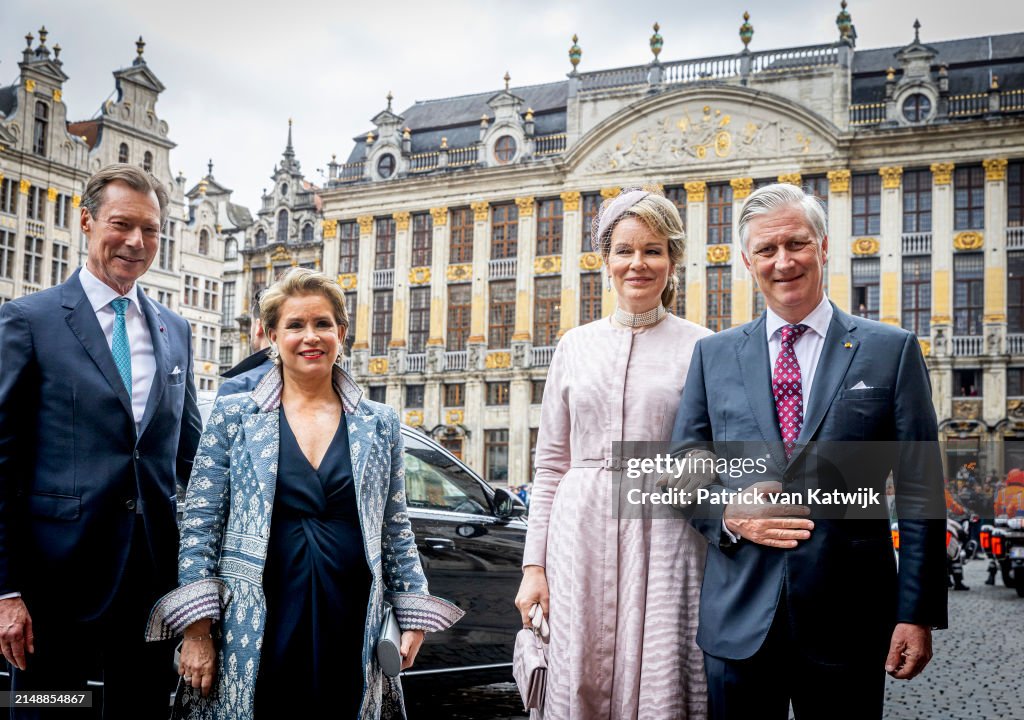 Grand-Duke And Grand Duchess Of Luxembourg : State Visit To Belgium - Day One