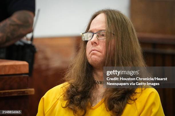 Defendant Brian Coulter listens as Judge Kelli Johnson addresses him after finding him guilty of capital murder Monday, April 15 in the 178th...