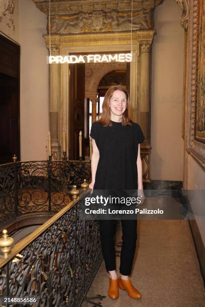 Mary Kuhn at Prada Frames during Milan Design Week at Museo Bagatti Valsecchi on April 16, 2024 in Milan, Italy.