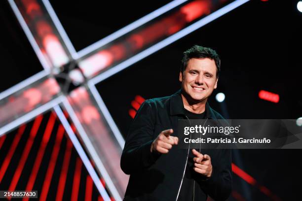 Ion Aramendi attends the presentation of the talent show "Factor X" at Mediaset Studios on April 16, 2024 in Villaviciosa de Odon, Madrid, Spain.