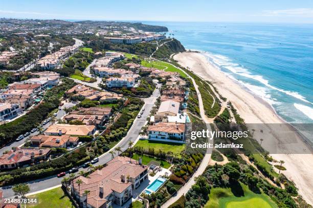 luxuirous south orange county beaches in dana point, california - orange california stock pictures, royalty-free photos & images