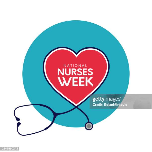 ilustraciones, imágenes clip art, dibujos animados e iconos de stock de tarjeta de la semana nacional de la enfermería, afiche. vector - asistente de enfermera