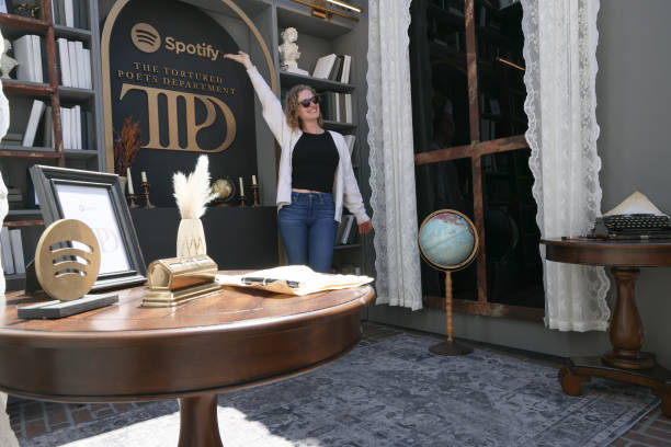 CA: General Atmosphere Of Spotify's Taylor Swift Pop-Up At The Grove For Her New Album "The Tortured Poets Department"