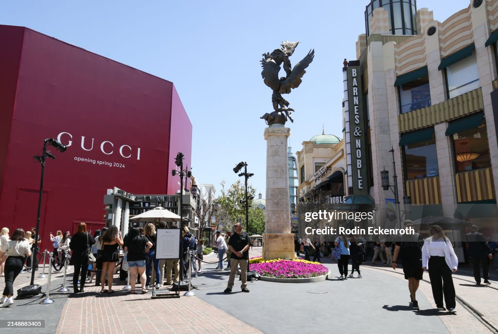 General Atmosphere Of Spotify's Taylor Swift Pop-Up At The Grove For Her New Album "The Tortured Poets Department"