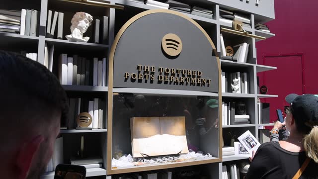 CA: General Atmosphere Of Spotify's Taylor Swift Pop-Up At The Grove For Her New Album "The Tortured Poets Department"