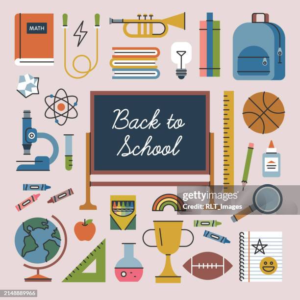 back to school — brightline series - physical education stock illustrations