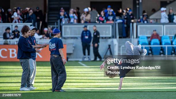 Halftime display during a game between Seattle Reign and Bay FC at PayPal Park on April 14, 2024 in San Jose, California.