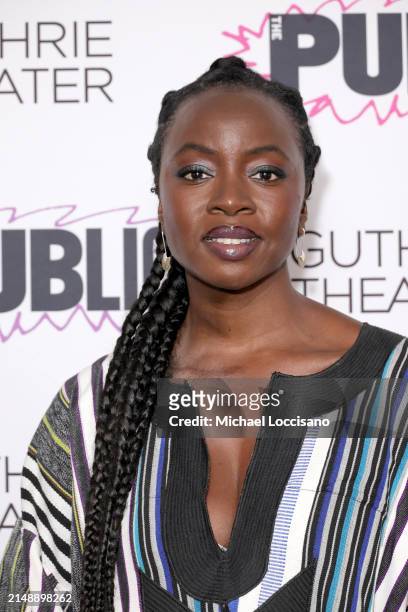 Danai Gurira attends the "Sally & Tom" opening night at The Public Theater on April 16, 2024 in New York City.