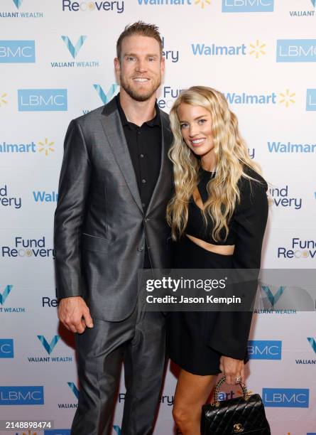 Ryan Tannehill and Lauren Tannehill attend the 3rd Annual Recovery Fund Dinner at City Winery Nashville on April 16, 2024 in Nashville, Tennessee.