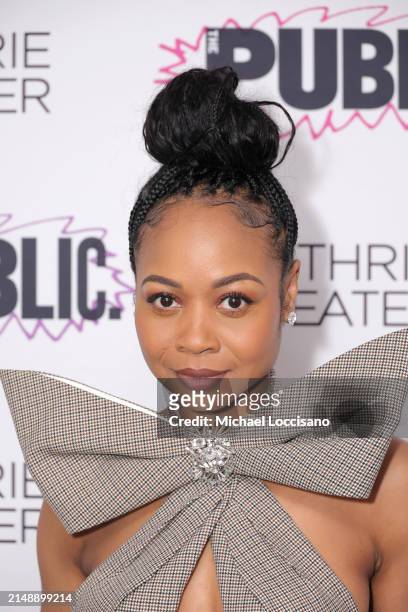 Sheria Irving attends the "Sally & Tom" opening night at The Public Theater on April 16, 2024 in New York City.