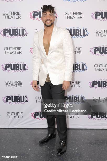 Alano Miller attends the "Sally & Tom" opening night at The Public Theater on April 16, 2024 in New York City.